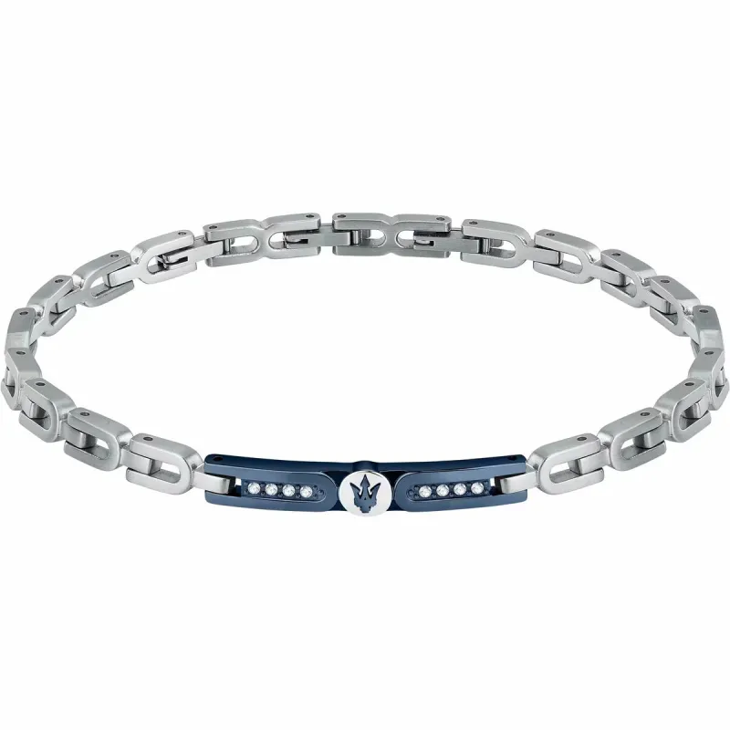 Men's Bracelet Maserati Stainless steel 21,5 cm Silver
