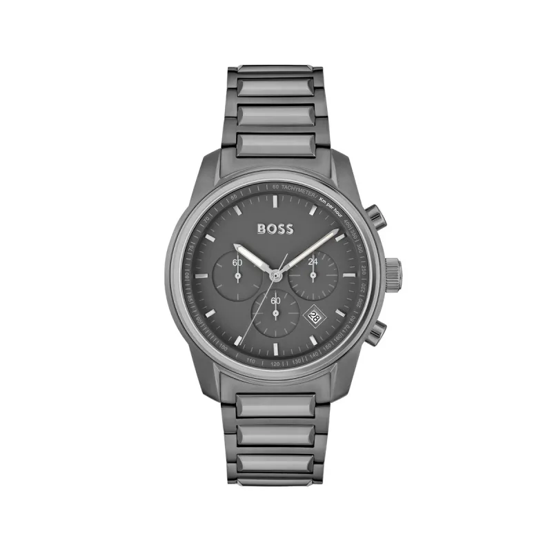 Vīriešu Pulkstenis Hugo Boss Sudrabains (Ø 44 mm)