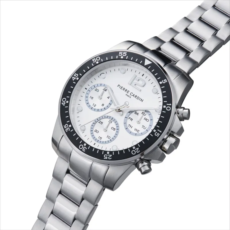 Miesten rannekellot Pierre Cardin Hopeinen (Ø 40 mm)
