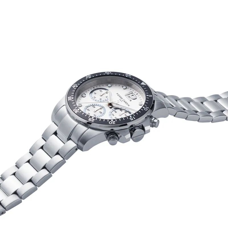 Miesten rannekellot Pierre Cardin Hopeinen (Ø 40 mm)