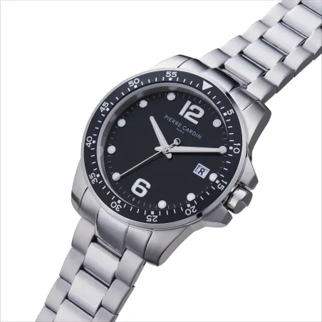 Vīriešu Pulkstenis Pierre Cardin Sudrabains (Ø 40 mm)