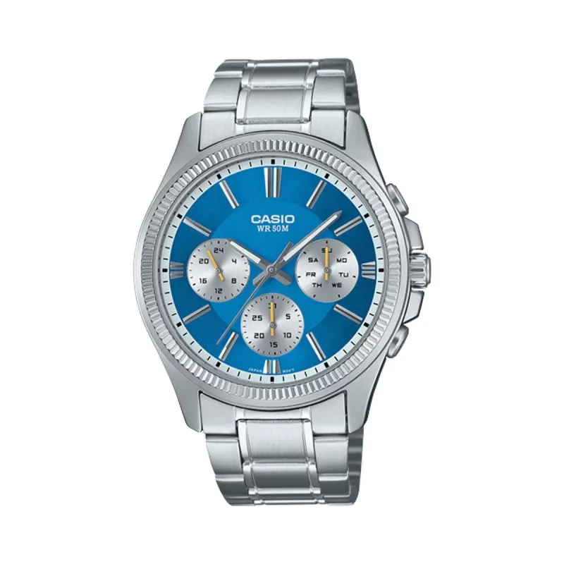 Meeste Kell Casio DAY DATE MULTIFUNCTION Hõbedane (Ø 43,5 mm) (Ø 43,8 mm)