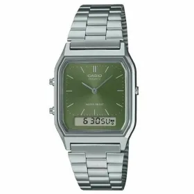 Часы унисекс Casio EDGY COLLECTION SUNRAY DIAL - GREEN MOSS Зеленый Серебристый
