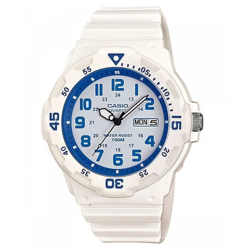 Meeste Kell Casio DIVER 100M Valge (Ø 43 mm)