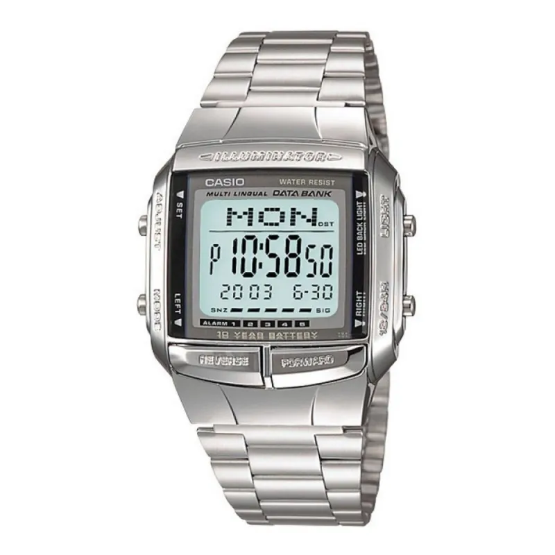 Meeste Kell Casio DATABANK Hõbedane (Ø 38 mm)