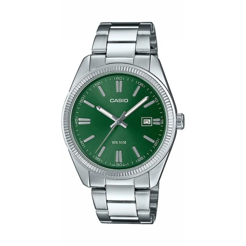 Laikrodis vyrams Casio DATE - FOREST GREEN Žalia Sidabras (Ø 38,5 mm)