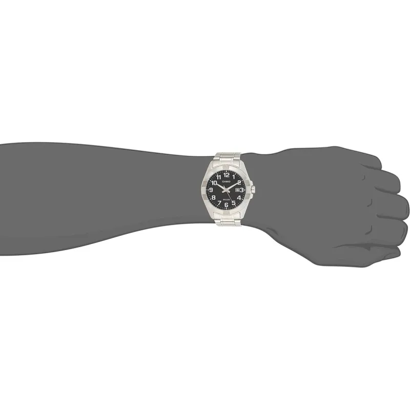 Vīriešu Pulkstenis Casio COLLECTION Melns Sudrabains (Ø 43,5 mm)