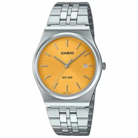 Laikrodis vyrams Casio DATE - OCHER YELLOW ***SPECIAL PRICE*** Geltona Sidabras (Ø 35 mm)