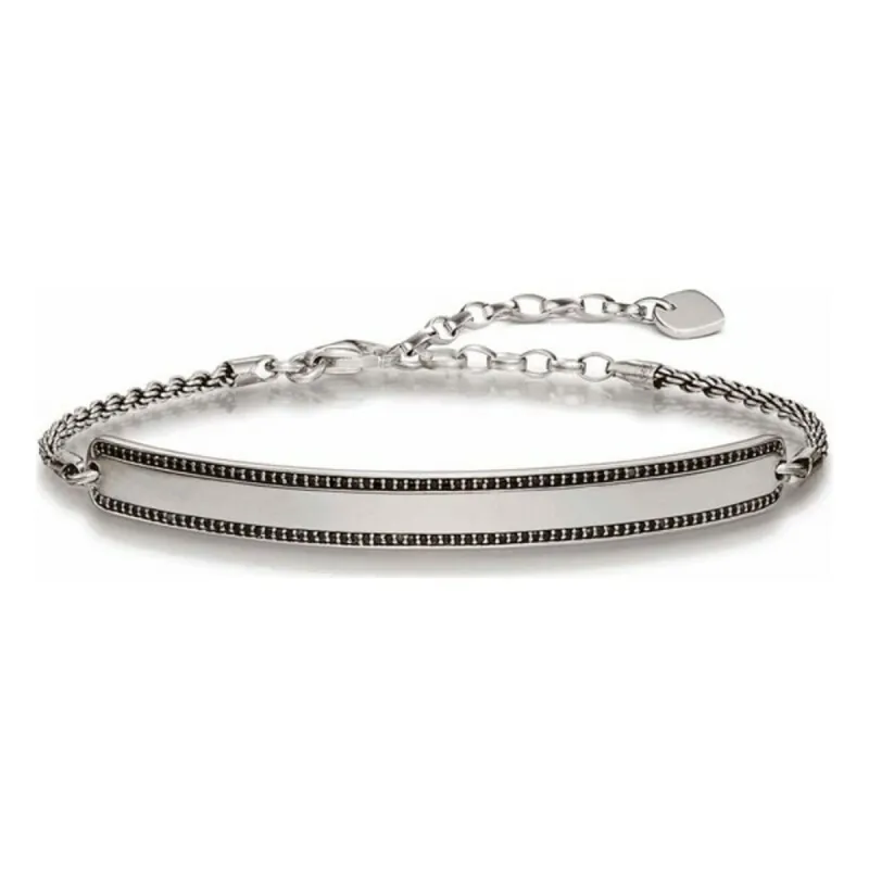 Unisex Aproce Thomas Sabo LBA0009-643-11 Sudrabains Melns 19 cm 15-18 cm