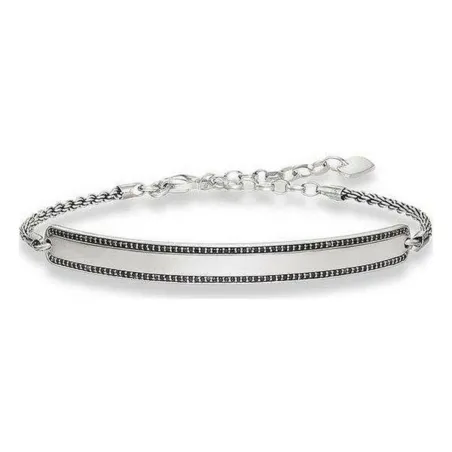 Unisex rannekorut Thomas Sabo LBA0009-643-11 Hopeinen Musta 19 cm 15-18 cm
