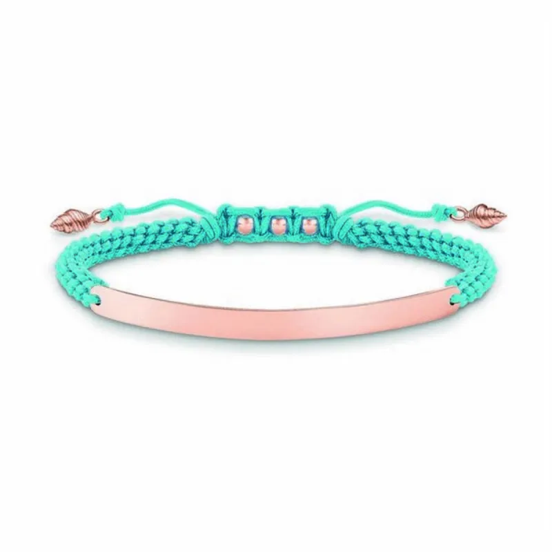 Moteriški apyrankės Thomas Sabo LBA0062-597-1 Mėlyna Rožinio aukso Sidabras