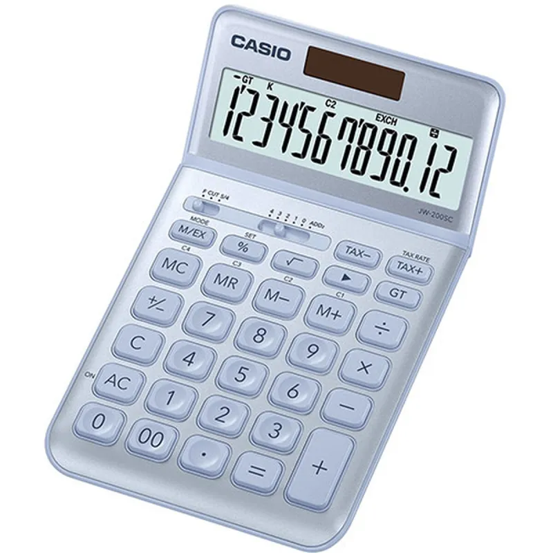 Калькулятор Casio JW-200SC-BU Синий Пластик