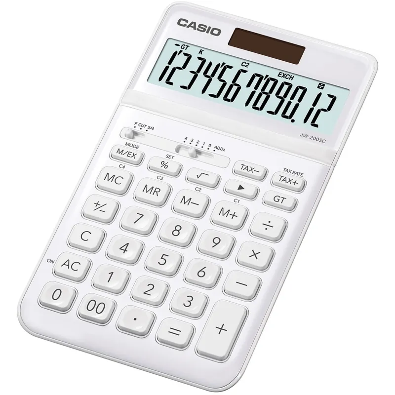Calculator Casio JW-200SC White Plastic