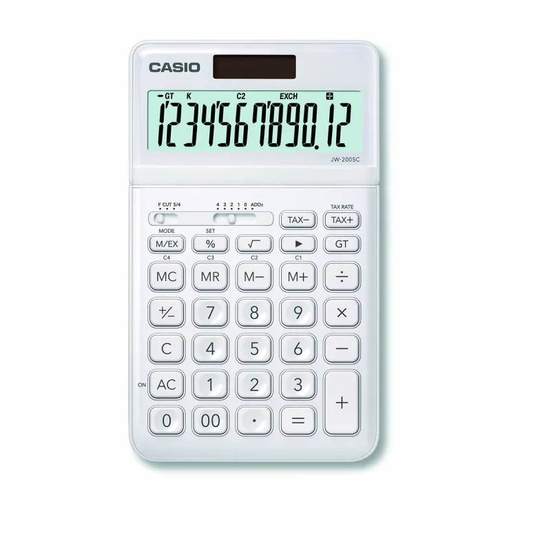 Calculator Casio JW-200SC White Plastic
