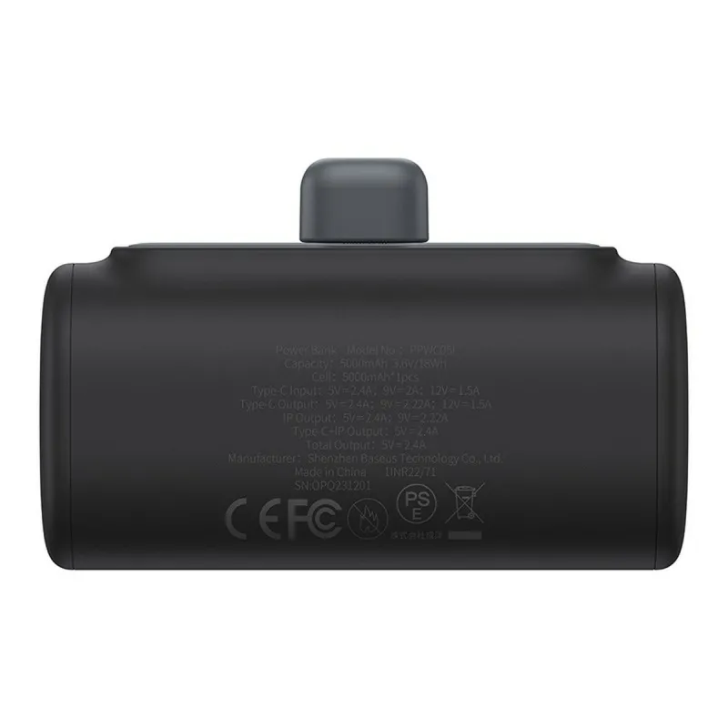 Powerbank Baseus P10068307113-00 Musta 5000 mAh