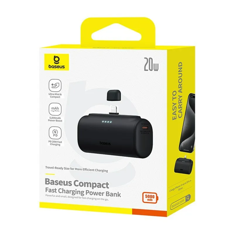 Powerbank Baseus P10068307113-00 Melns 5000 mAh