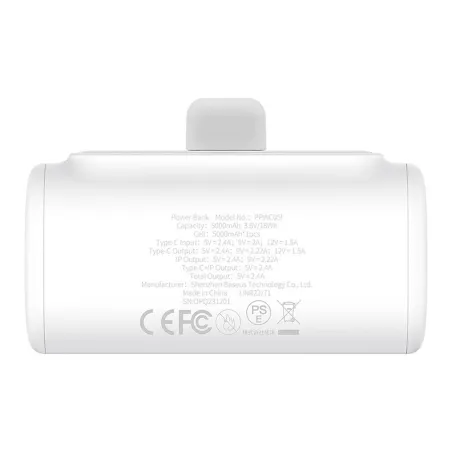 Powerbank Baseus P10068307213-00 Valkoinen 5000 mAh