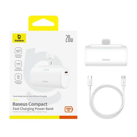 Powerbank Baseus P10068307213-00 Valge 5000 mAh