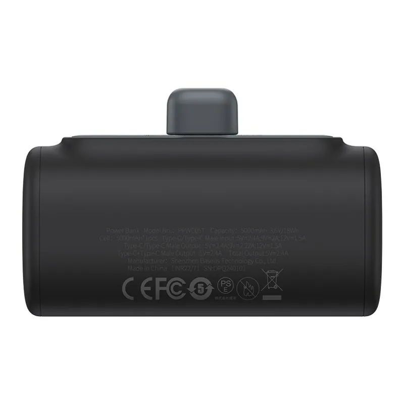 Powerbank Baseus P10068306113-00 Musta 5000 mAh