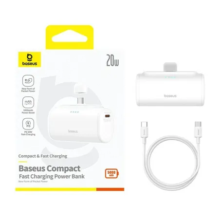 Powerbank Baseus P10068306213-00 Valge 5000 mAh