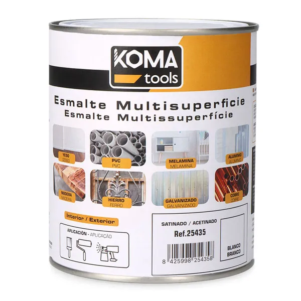 Acrylic polish Koma Tools White 750 ml Satin finish