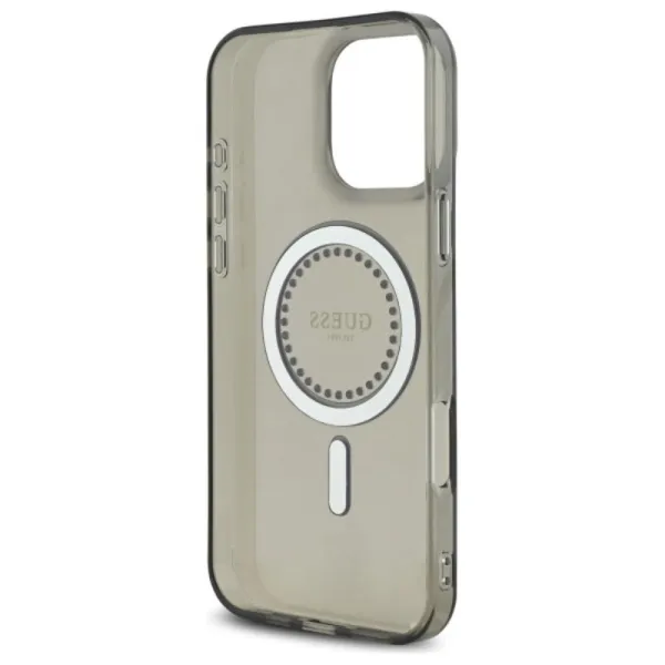Guess IML Rhinestones MagSafe - Case for iPhone 16 Pro Max (Black)