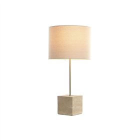 Galda lampa Home ESPRIT Balts