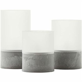 LED Candle Brilliant Grey Plastic
