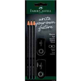 Pencil Set Faber-Castell Black Triangular B 5 Pieces