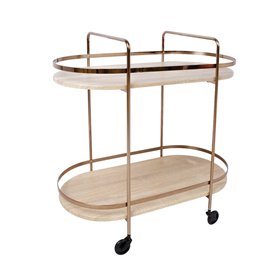 Serving cart GENOVA light brown