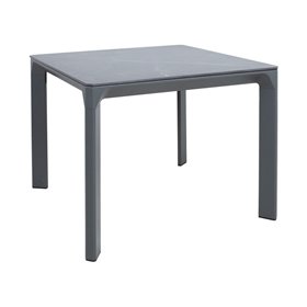 Table CARVES 90x90xH75cm, anthracite