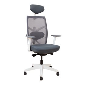 Task chair TUNE grey with white frame