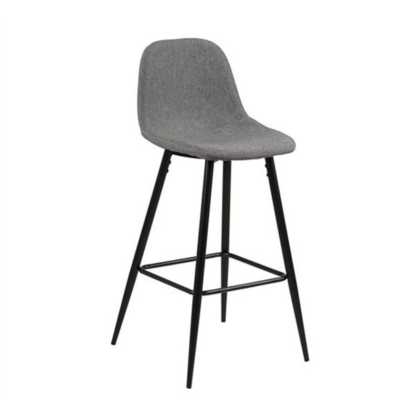 Bar stool WILMA light grey/black