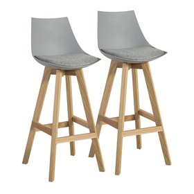 Bar chairs 2pcs SONJA light grey