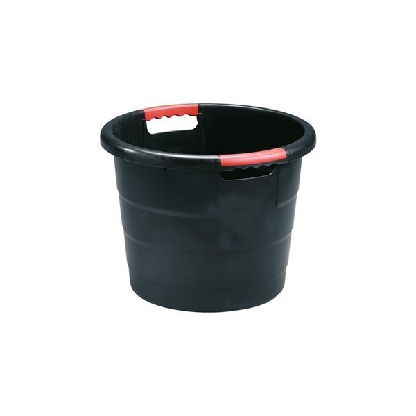 Multi-purpose round container TONI, black 30L