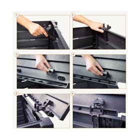 Hinge set for THERMO-WOOD composter