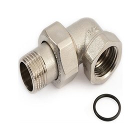 Elbow o-ring connector MF 1'', chrome plated