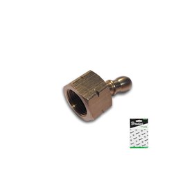 Two-segment connector 3/8"L female / 9-10mm BRASS