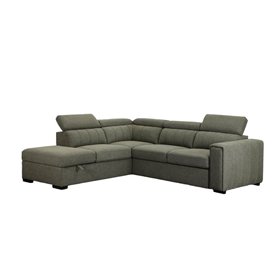 Corner sofa bed ODELIA-2 LC, light green