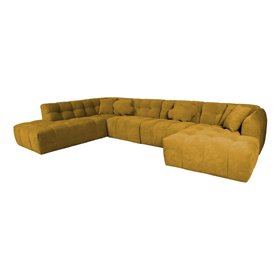 Corner sofa FORTE U-shape LC, brownish yellow
