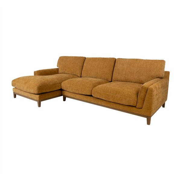Corner sofa BASIL LC, dark yellow
