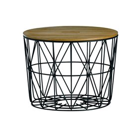 Coffee table HELENA D60xH40cm, oak veneer