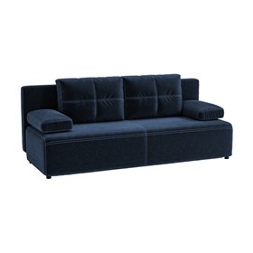 Sofa bed MUNICH with storage box, dark blue