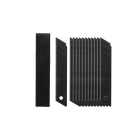Snap-off replaceable blades 18 mm, TITAN BLACK, 10 pcs.