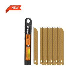 Snap-off replaceable blades 9 mm GOLD, 10 pcs