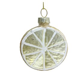 Christmas ornament JOY LEMON 6.5cm, glass