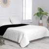 Двустороннее покрывало HappyFriday Basic Dash Чёрный 260 x 260 cm