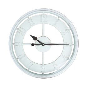 Wall clock BARRY D50cm, beige frame