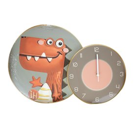Wall clock FUN DRACO with a picture 40x60cm