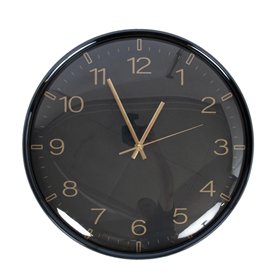 Wall clock CLASSY D36cm, black/gold